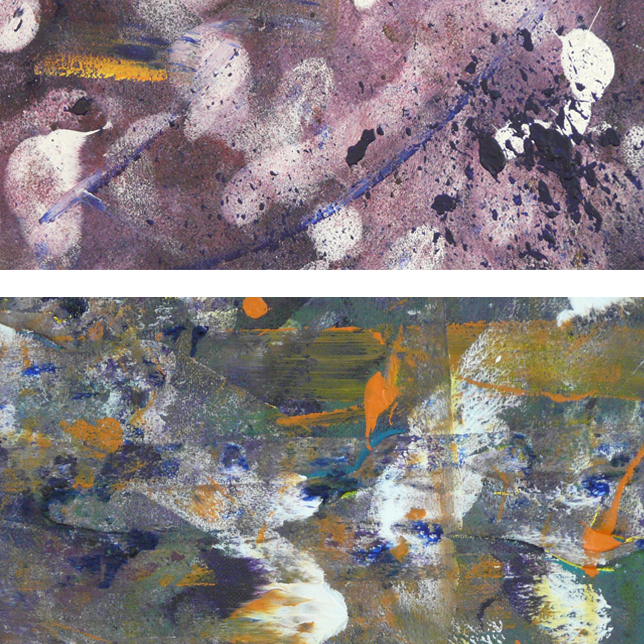 paars abstract in opdracht