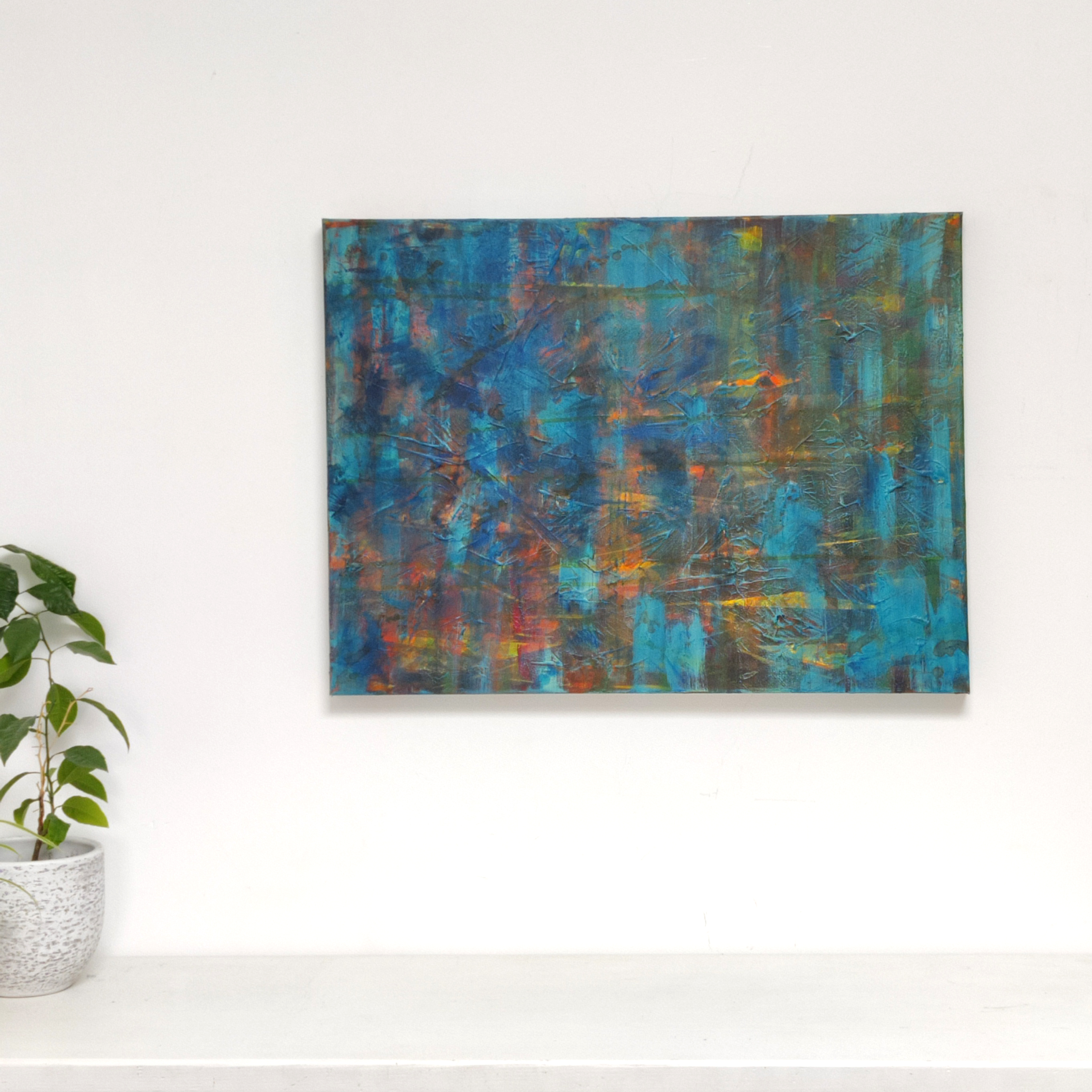 abstract schilderij collectie blue orange collection