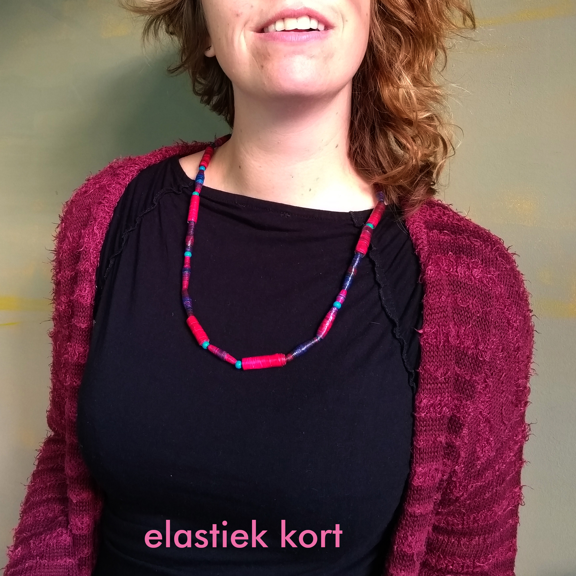 kort elastiek paars